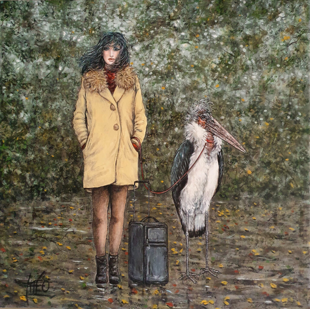 Waiting-39 x 39 inch SOLD